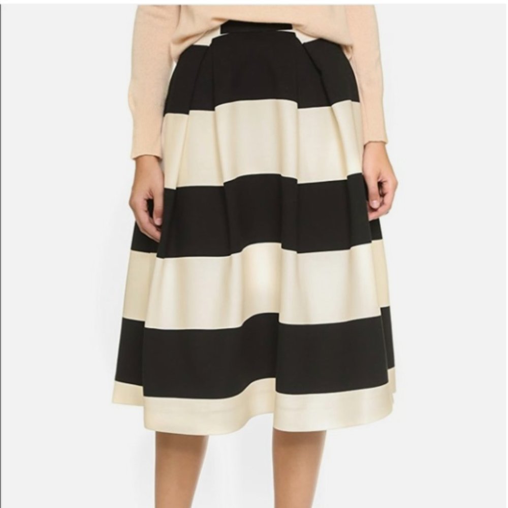 Nicholas black and white striped skirt